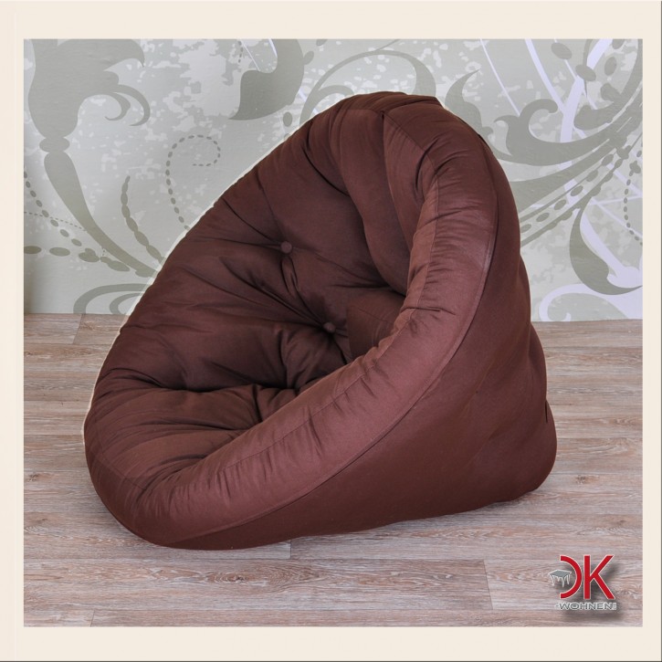 Karup kreisförmiger Futon-Sessel NIDO braun