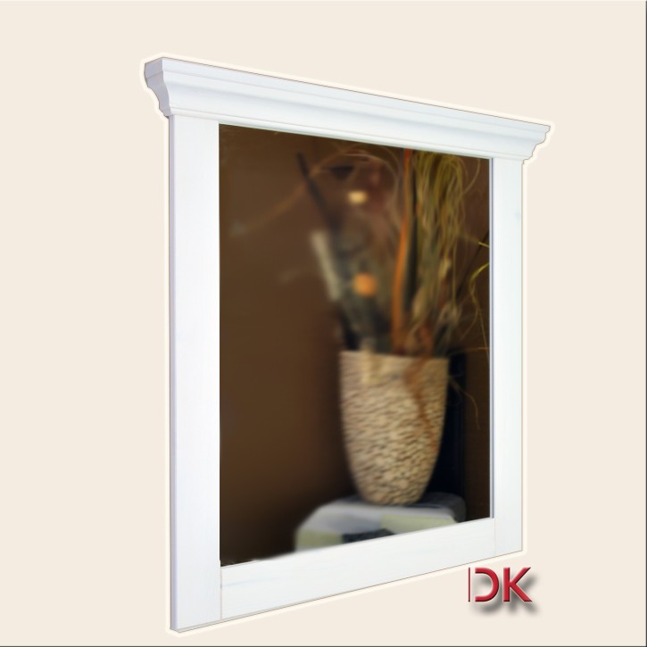 % Spiegel Rahmen Kiefer massiv 75x70cm Kiefer massiv weiß lasiert Abholung