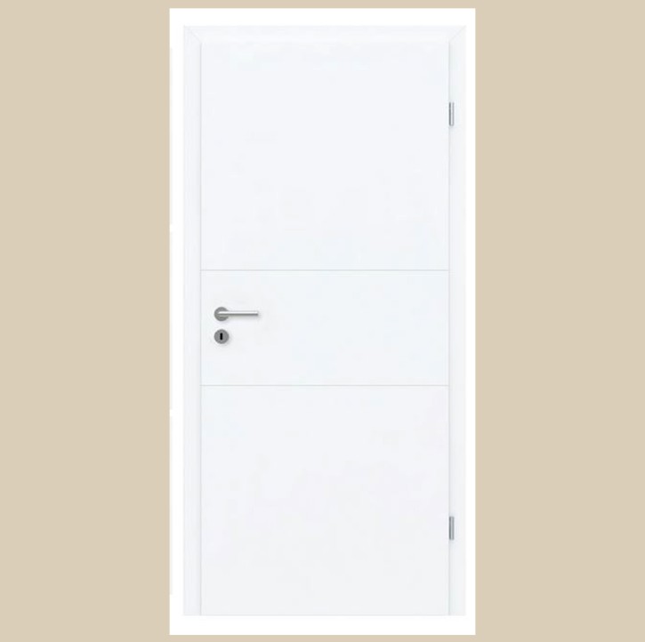 GORO-2 Designtür Weißlack extra white rechts 860 x 1985 mm Nr.8+15