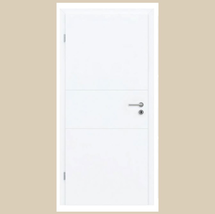 GORO-2 Designtür Weißlack extra white links 610 x 1985 mm Nr.9