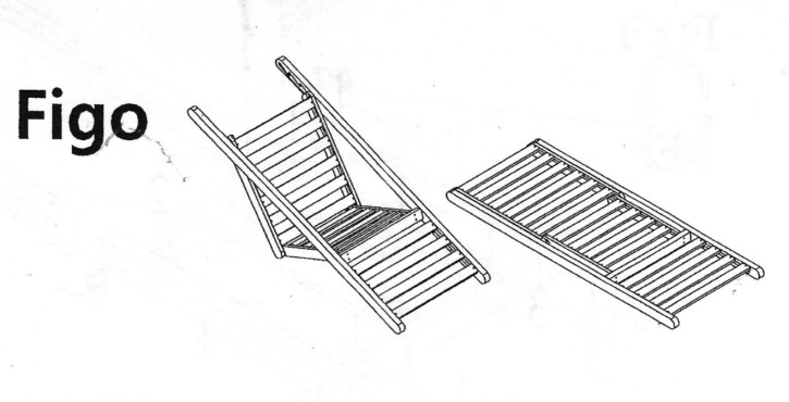 Karup Gestell Figo Relaxliege B-70 Kiefer massiv weiß lasiert Futonbett