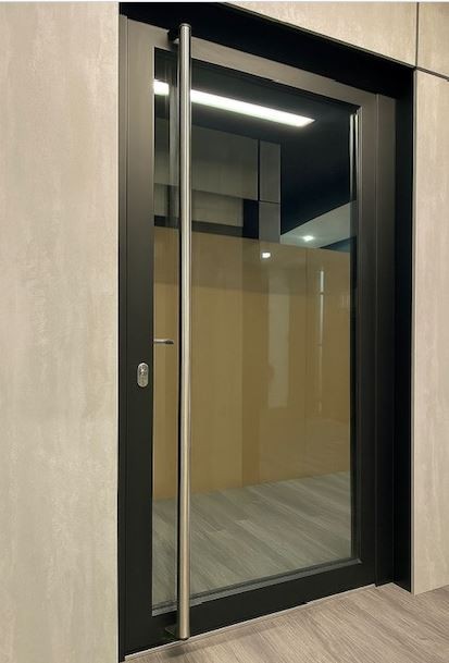 Glas Stahlprofiltüren mit thermischer Trennung , Forster Unico HI 1130x 2250mm Rall 9005 Matt Struktur