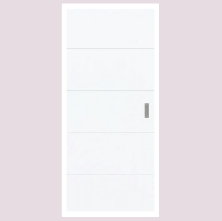 GORO 5 Schiebetür Designtür Weißlack extra white links 750x2000 Links