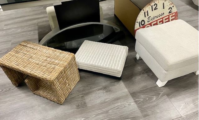 Hocker , verschieden, Rattan, Stoff Muster Abholung