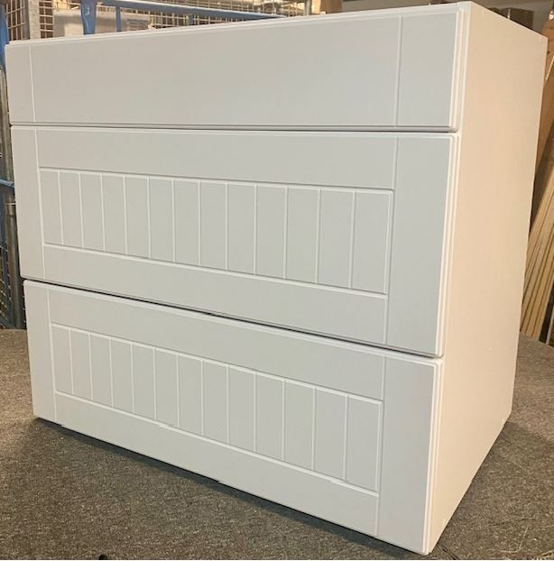 Küchen Unterschrank, 3 Schubladen weiß Front MDF B-80 H-82 T-54cm Abholung
