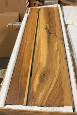 Wandboard Alteiche Glas Wandregal ELFO JANNE 2280