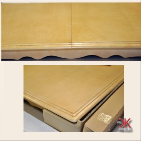 Esstisch 1B z. ausziehen B120x75+30 Queen Anne , Hevea Holz gelblich Muster Abholung