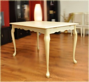 Esstisch 1B z. ausziehen B120x75+30 Queen Anne , Hevea Holz gelblich Muster Abholung