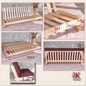 % Karup FRESH Schlafsofa Kiefer massiv natur inkl. Futonmatratze braun