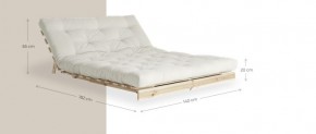 Karup Roots Sofa B-140cm Kiefer massiv natur inkl. Matratze in braun