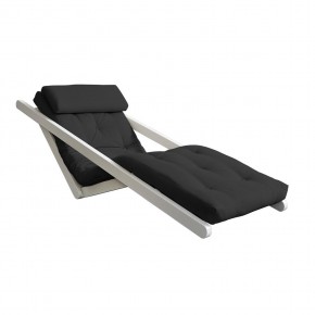 Karup Gestell Figo Relaxliege B-70 Kiefer massiv weiß lasiert %%% Futonbett