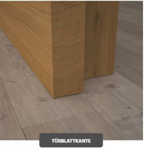 Asteiche Natur quer Designertür Echt Holz 860 x 2110 mm links Abholung Nr.38
