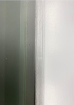 Wohnungstürblatt Goro GA5 mit Glas Einsatz Weißlack 3.0 860 x 1985 mm Links Nr.18