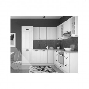 Küchenschrank, Hochschrank für Einbaukühlschrank, MDF Grau ZL6 Abholung