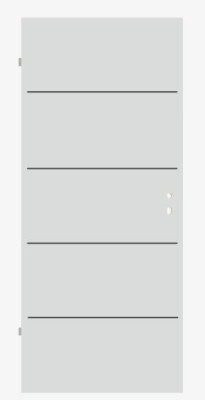 Len Designtür Weißlack 3.0 mit Linsen schwarz 610x1985mm Links Abholung