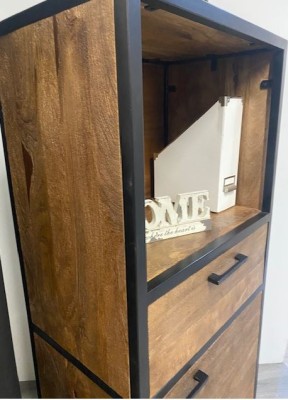 Regal Mumbai Unikat Mangoholz massiv  58x40x146 cm Muster Abholung