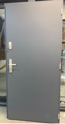 NOBE Eingangstür aus Aluminium und Stahl 980x1995mm Modern Graphite L Anschlag