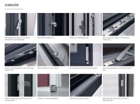 Hebeschiebetür Primo HST82 Skymotion Max 3000x2250mm Grau/Holz Dekor Muster