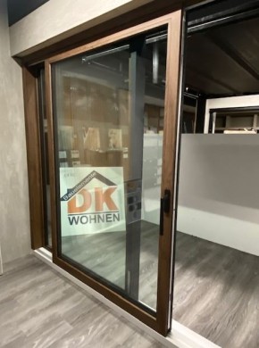 Hebeschiebetür Primo HST82 Skymotion Max 3000x2250mm Grau/Holz Dekor Muster