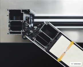 CREO Aluminium-Tür mit Seitenteil 2000x2250mm Tür 1100 +900 Seitenteil Schwarz /Kupfer