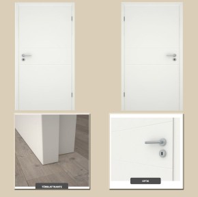 1B Vona Designtür Weißlack 1.0 860x1985mm Rechts Abholung