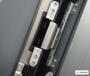 CREO Aluminium-Tür mit Seitenteil 2000x2250mm Tür 1100 +900 Seitenteil Schwarz /Kupfer