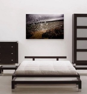 Karup Woodstock Bett %%% Gestell 160x200cm Kiefer massiv schwarz / silber inkl.RR , Holzkopfteil, Matratze Nr.7 Abholung