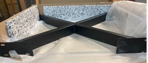 Set 2-er Gestell X-Form Tischgestell Metal schwarz Tischbeine Tischfuß
