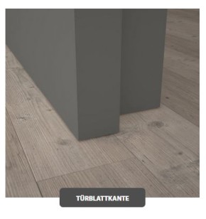 Mattgrau Nanoline Designertür 860x2110 mm DIN Links Nr.35/36